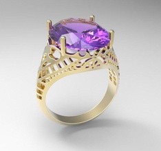 ring 10207 jewelry jewel gem jewellery rings 3d print model - Mito3D