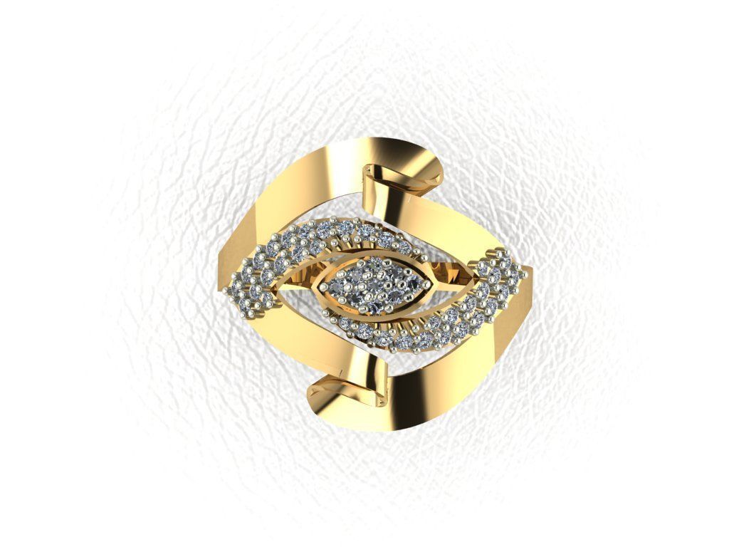 bague 102 or mode beauté diamant mariage bijou bijoux engagem anneaux 3D print model - Mito3D