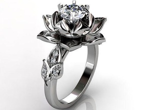 ring 10280 jewelry jewel diamond engagement jewellery gem rings 3d print model - Mito3D