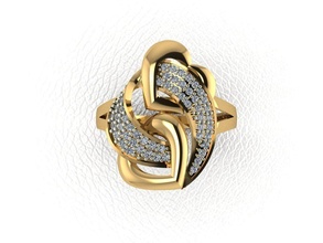 ring 103 gold fashion beauty diamond wedding jewel jewellery jewelry engagem rings 3d print model - Mito3D