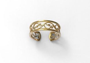 ring 10373 jewelry jewellery jewel gold rings 3d print model - Mito3D
