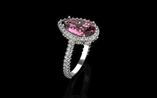 Ring 10424 Ringe Ohrring Gold Silber Weiß Diamant Hochzeit Engagement Schmuck brillant Mode Juwel 3d print model - Mito3D