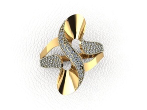 ring 104 gold fashion beauty diamond wedding jewel jewellery jewelry engagem rings 3d print model - Mito3D