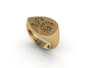 Ring 104 Gold Mode Schönheit Diamant Hochzeit Juwel Schmuck Anhänger Ringe 3d print model - Mito3D