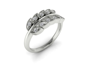 bague 105 minimalisme or argent bijoux imprimable engagement mode mariage luxe facile lumière marque marquis anneaux 3d print model - Mito3D