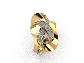 ring 105 gold fashion beauty diamond wedding jewel jewellery jewelry engagem rings 3d print model - Mito3D