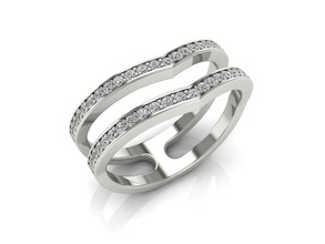 bague 106 minimalisme or argent bijoux imprimable engagement mode mariage luxe facile lumière marque traverser flèche anneaux 3d print model - Mito3D