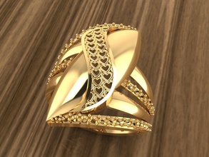 ring 106 gold fashion beauty diamond wedding jewel jewellery jewelry engagem retro luxury love printable engagement cad rings 3d print model - Mito3D