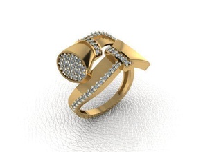 ring 106 gold fashion beauty diamond wedding jewel jewellery jewelry engagem rings 3d print model - Mito3D