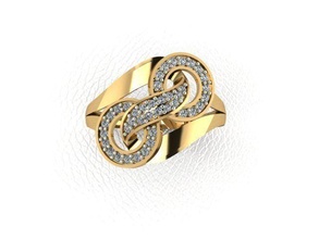 bague 107 or mode beauté diamant mariage bijou bijoux engagem anneaux 3d print model - Mito3D