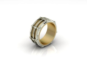 anello 108 gioielli oro gioiello anelli 3d print model - Mito3D