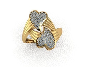 ring 108 gold fashion beauty diamond wedding jewel jewellery jewelry engagem rings 3d print model - Mito3D