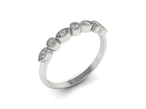 bague 109 minimalisme or argent bijoux imprimable engagement mode mariage luxe facile lumière marque facette marquis anneaux 3d print model - Mito3D