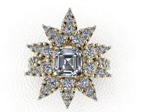 anillo 109 oro moda belleza diamante boda joya joyería enganchar anillos 3d print model - Mito3D