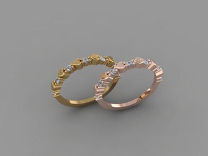 bague 10y bijoux le platine gem pendentif or d'argent joyau de l'anneau diamant les anneaux la mode imprimable doigt brillant beauté collier l'engagement saphir ruby 3d print model - Mito3D