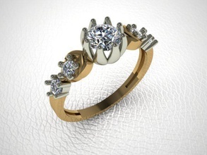 ring 110 gold fashion beauty diamond wedding jewel jewellery jewelry engagem rings 3d print model - Mito3D