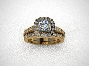 bague 111 or mode beauté diamant mariage bijou bijoux engagem anneaux 3d print model - Mito3D