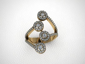 ring 112 gold fashion beauty diamond wedding jewel jewellery jewelry engagem rings 3d print model - Mito3D