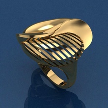 l'anneau 1 bijoux or anneau de mode beauté bague en diamant mariage joyau les anneaux s'engager l'engagement la fiançailles le rhino cad gem 3d print model - Mito3D