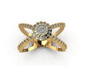 bague 115 or mode beauté diamant mariage bijou bijoux engagem anneaux 3d print model - Mito3D