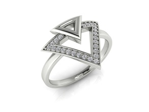 bague 116 de l'anneau le minimalisme minimalizm or d'argent bijoux imprimable l'engagement anneau mode la en mariage luxe facile lumière marque nouvelles triangle diamant les anneaux 3d print model - Mito3D