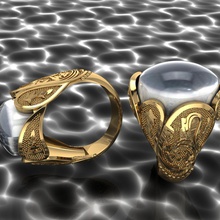 anneau 11 bijoux or de l'anneau shining d'argent mode imprimable collier engagem le diamant l'engagement mariage cad pendentif bague en beauté fiançailles rhino les anneaux 3d print model - Mito3D