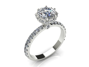 anillo 117 oro plata joyería joya imprimible compromiso Moda Boda lujo fácil ligero marca letras diamante Roca grande anillos 3d print model - Mito3D