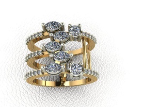 bague 118 or mode beauté diamant mariage bijou bijoux engagem anneaux 3d print model - Mito3D