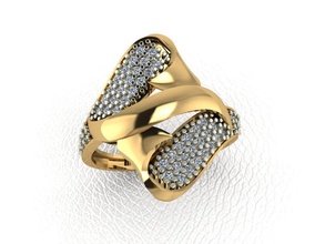 ring 119 gold fashion beauty diamond wedding jewel jewellery jewelry engagem rings 3d print model - Mito3D