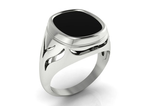 ring 120 gold Silber Schmuck bedruckbar ist Mode-ring Mode gold-ring Luxus einfach Licht Marke neue Mann mansring onix Stein signetring signet Ringe 3d print model - Mito3D