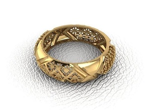ring 121 gold fashion beauty diamond wedding jewel jewellery jewelry pendant rings 3d print model - Mito3D