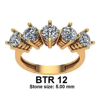 Ring 12 Ringe Schmuck Gold druckbar Silber Juwel Diamant Hochzeit Sterling Weiß Halskette Engagement Solitär Armband engagem 3d print model - Mito3D