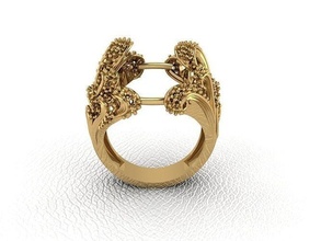 anillo 123 oro Moda belleza diamante Boda joya joyería colgante pendiente compromiso matrimonio platino imprimible plata celebracion moda 3d print model - Mito3D