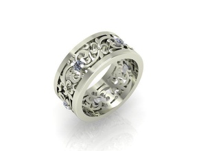 ring 124 jewelry gold jewel jewellery rings 3d print model - Mito3D