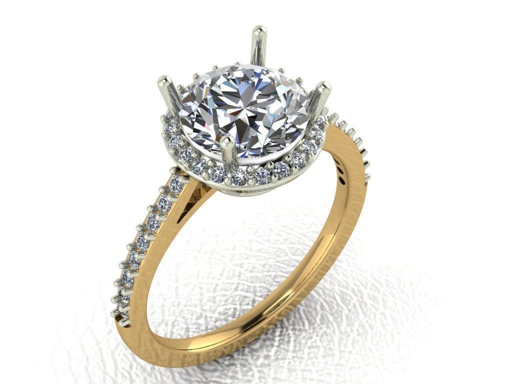 anel 128 ouro moda beleza diamante Casamento jóia jóias joalheria engagem argolas 3D print model - Mito3D
