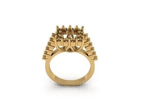 bague 128 or mode beauté diamant mariage bijou bijoux pendentif fiançailles platine imprimable engagement argent gemme fête 3d print model - Mito3D