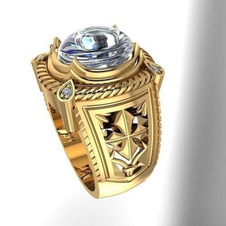bague 130 bijoux argent imprimable gemme anneaux 3d print model - Mito3D