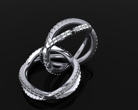 anillo 13 joyería joya lujo elegante oro plata boda diamante arete pulsera collares colgante pendiente rinoceronte accesorio belleza moda diseño anillos 3d print model - Mito3D