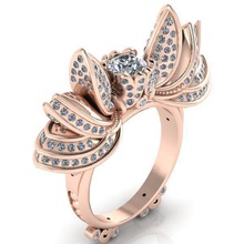 anillo 13 joyería joya moda oro lujo brillante imprimible plata diamante zafiro libra esterlina diamante anillos 3d print model - Mito3D