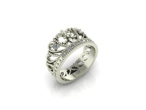 anillo 136 corona oro joya joyería anillos 3d print model - Mito3D