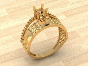 bague 137 or mode beauté diamant mariage bijou bijoux anneaux 3d print model - Mito3D