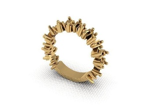 bague 137 or mode beauté diamant mariage bijou bijoux pendentif fiançailles platine imprimable engagement argent gemme fête 3d print model - Mito3D