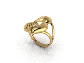 bague 138 or mode beauté diamant mariage bijou bijoux pendentif fiançailles platine imprimable engagement argent gemme fête 3d print model - Mito3D