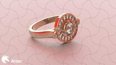 anello 1 gioielli fabbricato professionale cast anelli 3d print model - Mito3D
