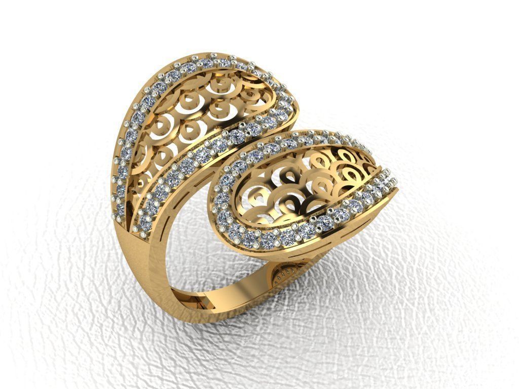 squillare 140 oro moda bellezza diamante nozze gioiello gioielleria engagement anelli 3D print model - Mito3D