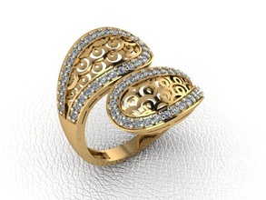 ring 140 gold fashion beauty diamond wedding jewel jewellery jewelry engagem rings 3d print model - Mito3D