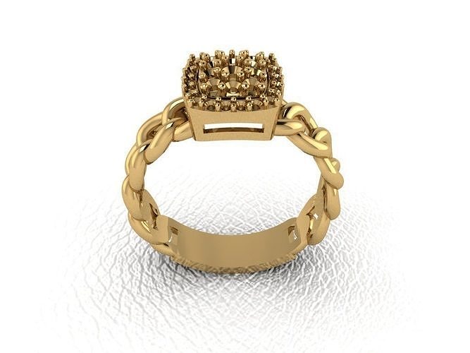 squillare 14 oro diamante nozze gioiello gioielleria moda bellezza pendente anello fidanzamento matrimonio 3D print model - Mito3D