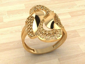 ring 142 gold fashion beauty diamond wedding jewel jewellery jewelry luxury silver romance gem printable engagement marriage love engagem rings 3d print model - Mito3D