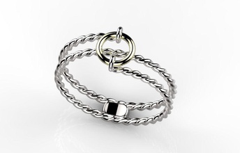 anel 151 jóias o engajamento ruby safira esmeralda diamante design brilhantes rodada definição gem printable anéis 3d print model - Mito3D
