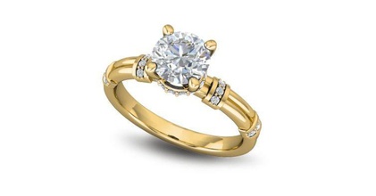 anillo 152 joyería joya oro imprimible quilate compromiso brillante lujo diamante zafiro rubí diamante plata vendimia anillos 3d print model - Mito3D